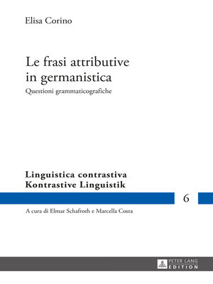 cover image of Le frasi attributive in germanistica
